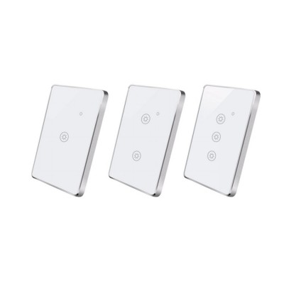 Zigbee Remote Wall Touch Switch Without N Line 1/2/3 Gang Glass Panel Light Switch With Aluminum Frame Smart Home Uemon